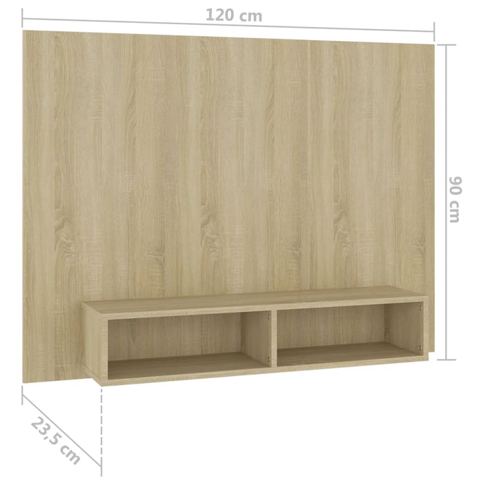 Comodă TV de perete, stejar sonoma, 120x23,5x90 cm, PAL - WALTI WALTI