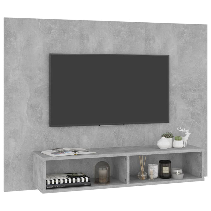 Comodă TV de perete, gri beton, 120x23,5x90 cm, PAL - WALTI WALTI