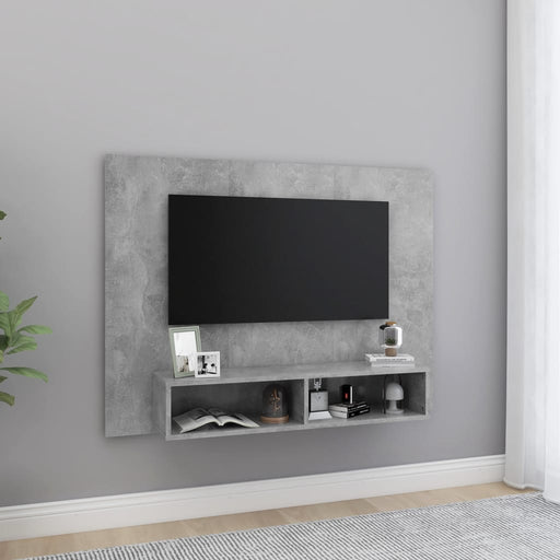 Comodă TV de perete, gri beton, 120x23,5x90 cm, PAL - WALTI WALTI