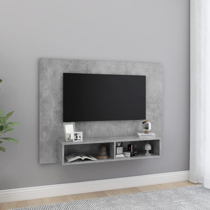 Comodă TV de perete, gri beton, 120x23,5x90 cm, PAL - WALTI WALTI