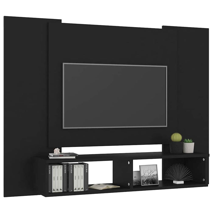 Comodă TV de perete, negru, 120x23,5x90 cm, PAL WALTI