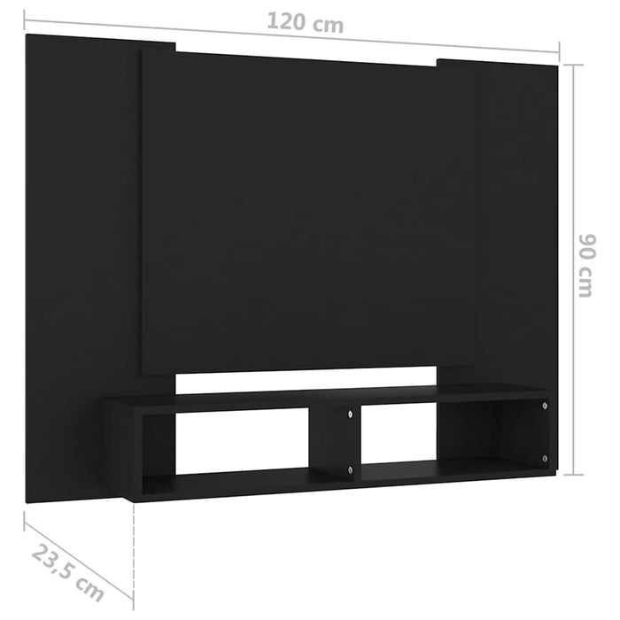 Comodă TV de perete, negru, 120x23,5x90 cm, PAL WALTI