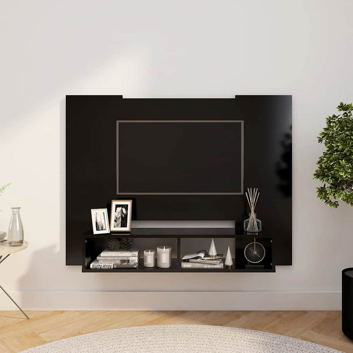 Comodă TV de perete, negru, 120x23,5x90 cm, PAL WALTI