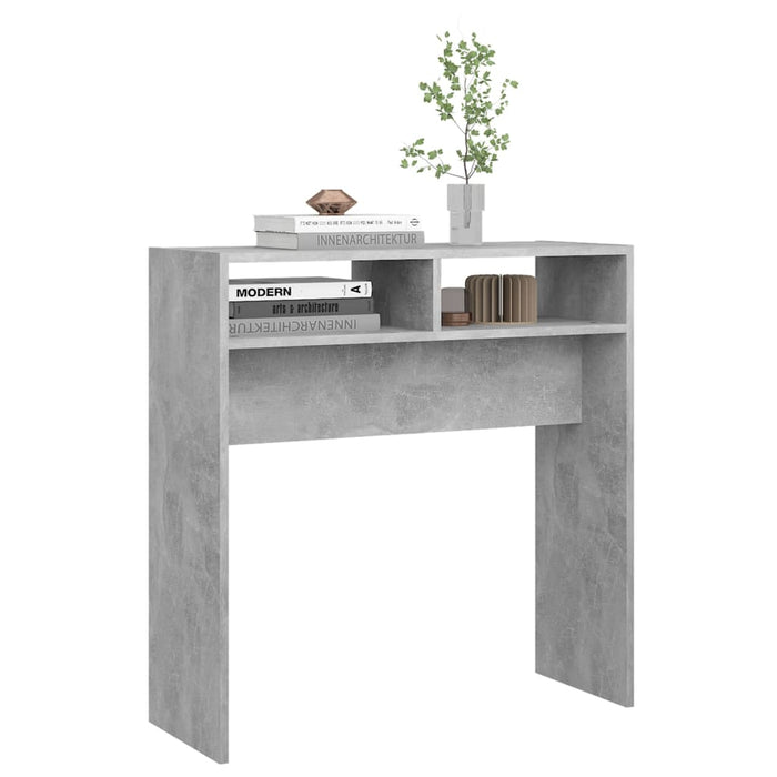 Masă consolă, gri beton, 78x30x80 cm, PAL - WALTI WALTI