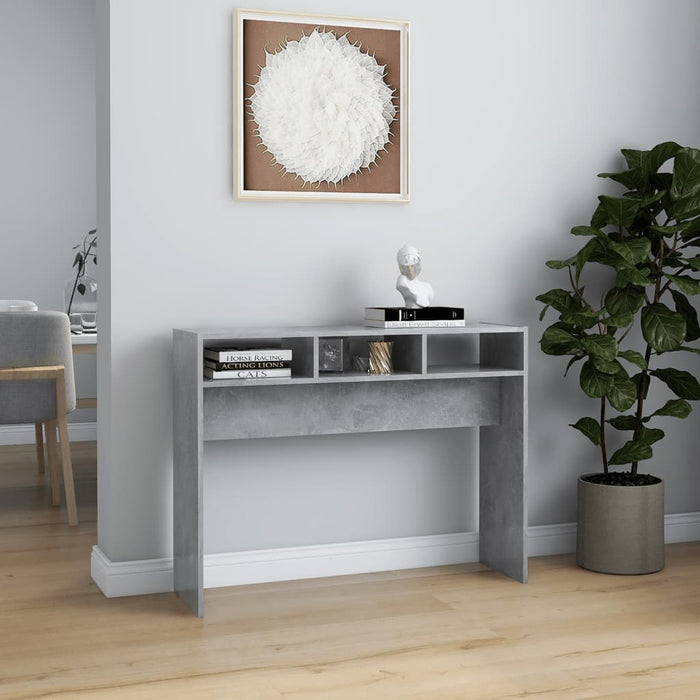Masă consolă, gri beton, 105x30x80 cm, PAL - WALTI WALTI
