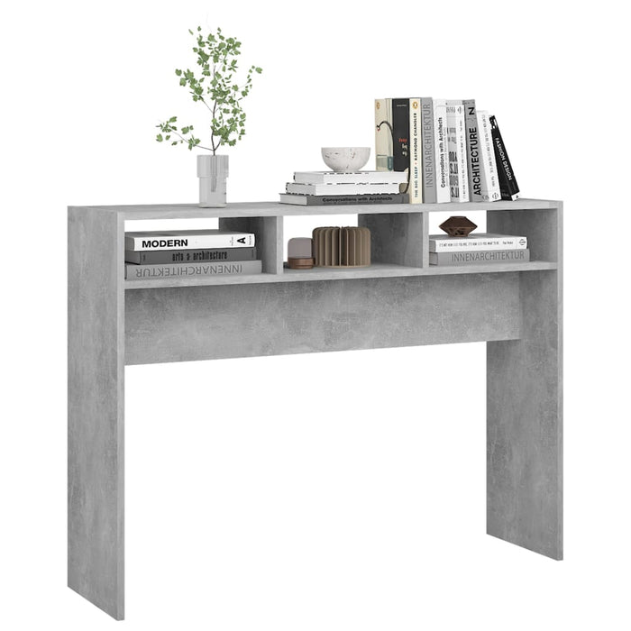 Masă consolă, gri beton, 105x30x80 cm, PAL - WALTI WALTI