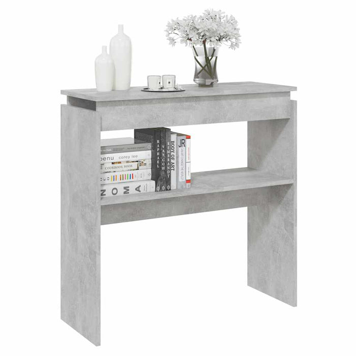 Masă consolă, gri beton, 80x30x80 cm, lemn prelucrat - WALTI WALTI