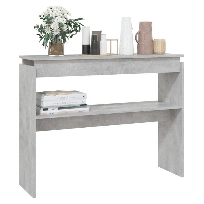 Masă consolă, gri beton, 102x30x80 cm, PAL - WALTI WALTI