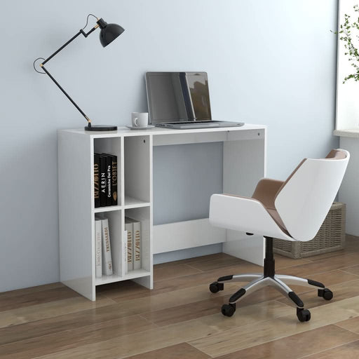 Birou Notebook, alb extralucios, 102,5x35x75 cm, PAL - WALTI WALTI