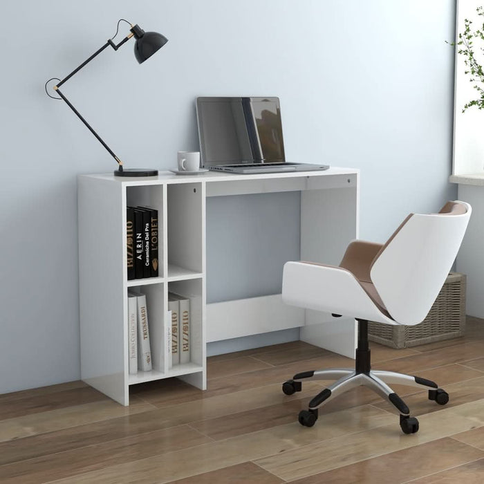 Birou Notebook, alb extralucios, 102,5x35x75 cm, PAL - WALTI WALTI