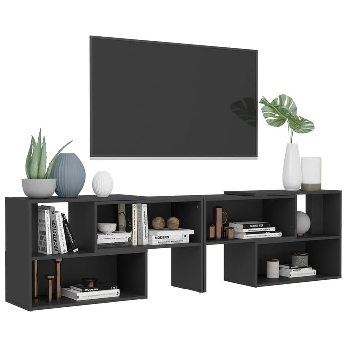 Comodă TV, gri, 149x30x52 cm, PAL WALTI