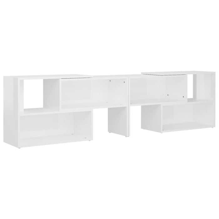 Comodă TV, alb extralucios, 149x30x52 cm, PAL WALTI