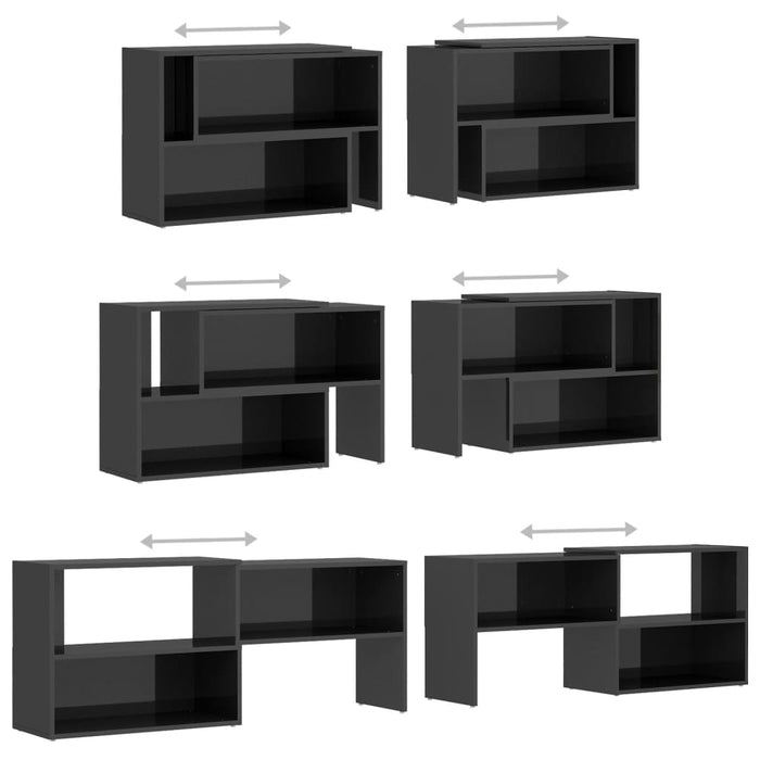Comodă TV, gri extralucios, 149x30x52 cm, PAL - WALTI WALTI