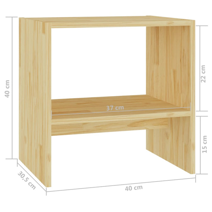 Noptiere, 2 buc., 40x30,5x40 cm, lemn masiv de pin WALTI