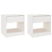 Noptiere, 2 buc., alb, 40x31x40 cm, lemn masiv de pin - WALTI WALTI