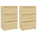 Noptiere, 2 buc., 40x29,5x64 cm, lemn masiv de pin - WALTI WALTI