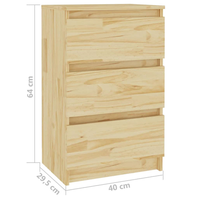 Noptiere, 2 buc., 40x29,5x64 cm, lemn masiv de pin - WALTI WALTI