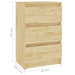 Noptiere, 2 buc., 40x29,5x64 cm, lemn masiv de pin - WALTI WALTI