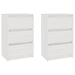 Noptiere, 2 buc, alb, 40x29,5x64 cm, lemn masiv de pin - WALTI WALTI