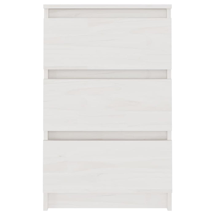 Noptiere, 2 buc, alb, 40x29,5x64 cm, lemn masiv de pin - WALTI WALTI