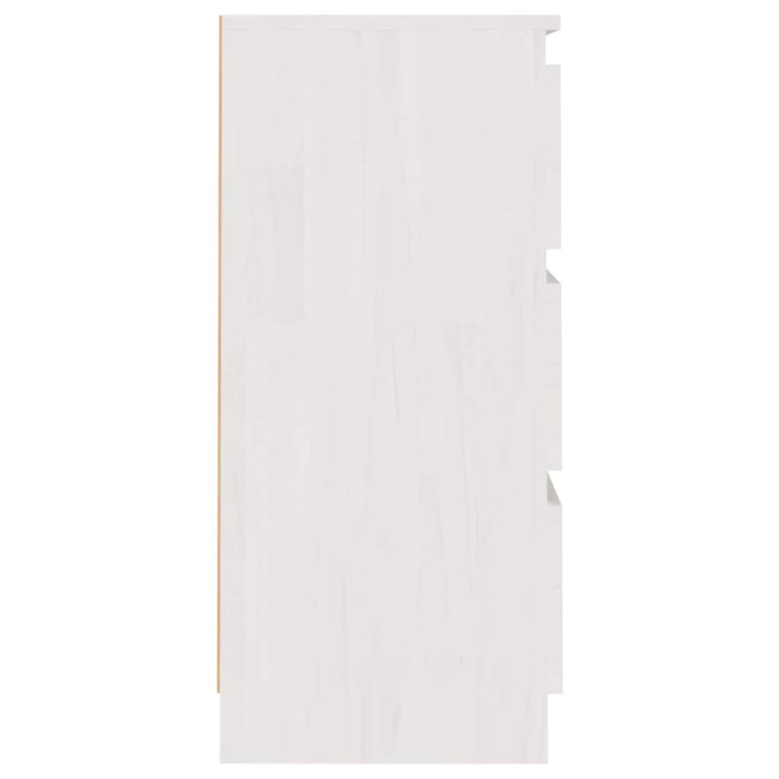 Noptiere, 2 buc, alb, 40x29,5x64 cm, lemn masiv de pin - WALTI WALTI