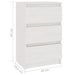 Noptiere, 2 buc, alb, 40x29,5x64 cm, lemn masiv de pin - WALTI WALTI
