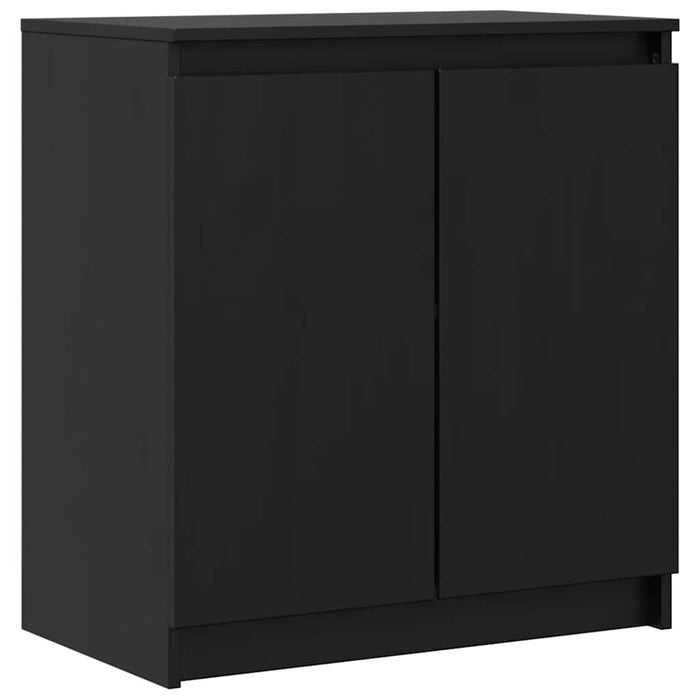 Dulap lateral, negru, 60x36x65 cm, lemn masiv de pin WALTI