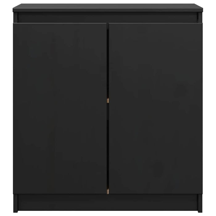 Dulap lateral, negru, 60x36x65 cm, lemn masiv de pin WALTI