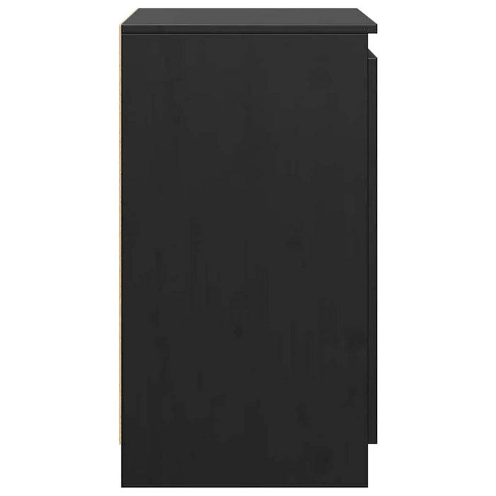 Dulap lateral, negru, 60x36x65 cm, lemn masiv de pin WALTI