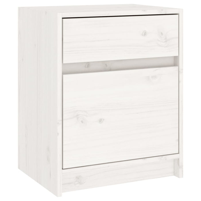 Noptiere, 2 buc., alb, 40x31x50 cm, lemn masiv de pin - WALTI WALTI