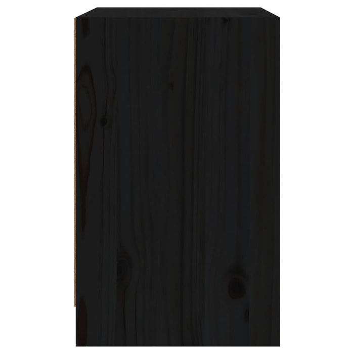 Noptiere, 2 buc., negru, 40x31x50 cm, lemn masiv de pin - WALTI WALTI