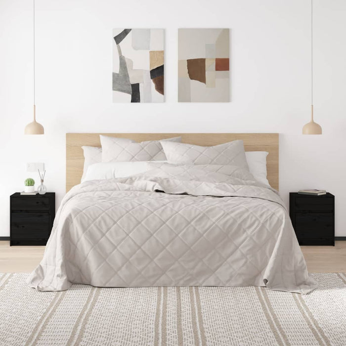 Noptiere, 2 buc., negru, 40x31x50 cm, lemn masiv de pin - WALTI WALTI
