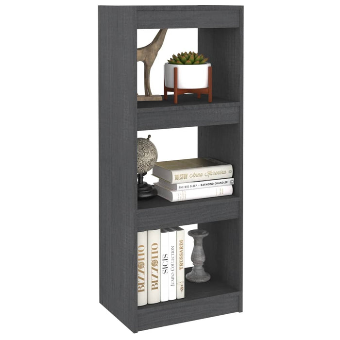Bibliotecă/Separator cameră gri 40x30x103,5 cm lemn masiv pin - WALTI WALTI