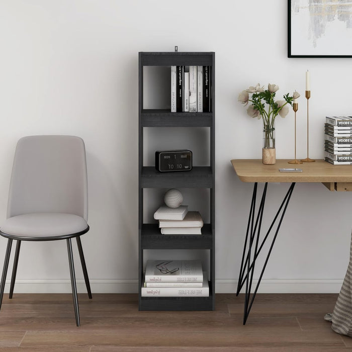 Bibliotecă/Separator cameră, gri, 40x30x135,5 cm, lemn de pin - WALTI WALTI