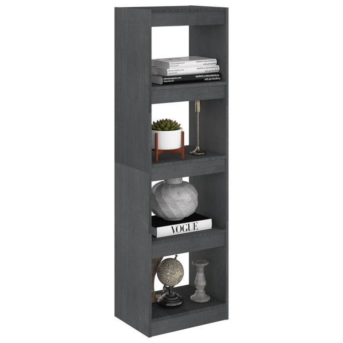 Bibliotecă/Separator cameră, gri, 40x30x135,5 cm, lemn de pin - WALTI WALTI