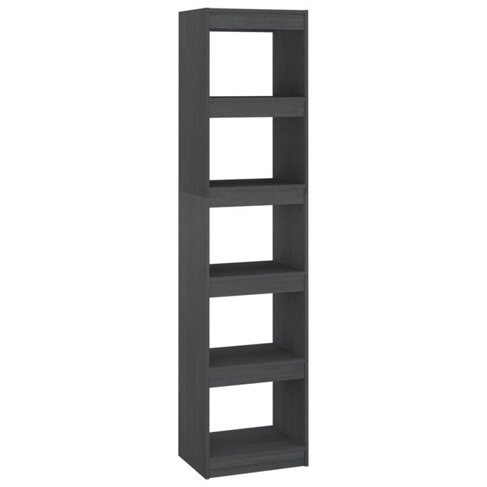 Bibliotecă/Separator cameră, gri, 40x30x167,5 cm lemn masiv pin - WALTI WALTI