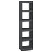 Bibliotecă/Separator cameră, gri, 40x30x167,5 cm lemn masiv pin - WALTI WALTI