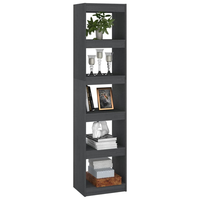 Bibliotecă/Separator cameră, gri, 40x30x167,5 cm lemn masiv pin - WALTI WALTI