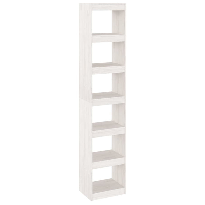 Bibliotecă/Separator cameră, alb, 40x30x199 cm, lemn masiv pin - WALTI WALTI