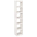 Bibliotecă/Separator cameră, alb, 40x30x199 cm, lemn masiv pin - WALTI WALTI