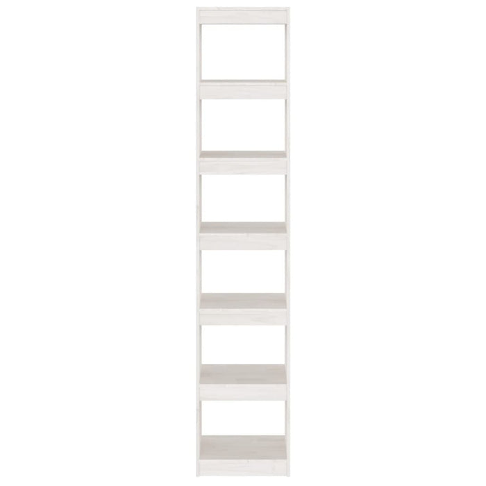 Bibliotecă/Separator cameră, alb, 40x30x199 cm, lemn masiv pin - WALTI WALTI