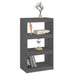 Bibliotecă/Separator cameră gri 60x30x103,5 cm, lemn masiv pin - WALTI WALTI