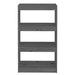 Bibliotecă/Separator cameră gri 60x30x103,5 cm, lemn masiv pin - WALTI WALTI
