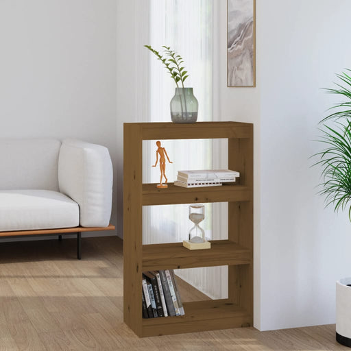 Bibliotecă/Separator cameră, maro miere 60x30x103,5 cm lemn pin - WALTI WALTI