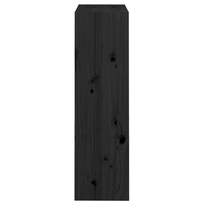 Bibliotecă/Separator cameră negru 60x30x103,5 cm lemn masiv pin WALTI
