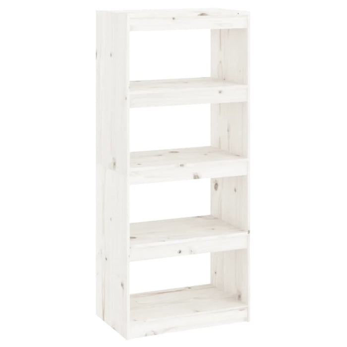 Bibliotecă/Separator cameră alb 60x30x135,5 cm lemn masiv pin - WALTI WALTI