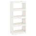 Bibliotecă/Separator cameră alb 60x30x135,5 cm lemn masiv pin - WALTI WALTI