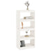 Bibliotecă/Separator cameră alb 60x30x135,5 cm lemn masiv pin - WALTI WALTI
