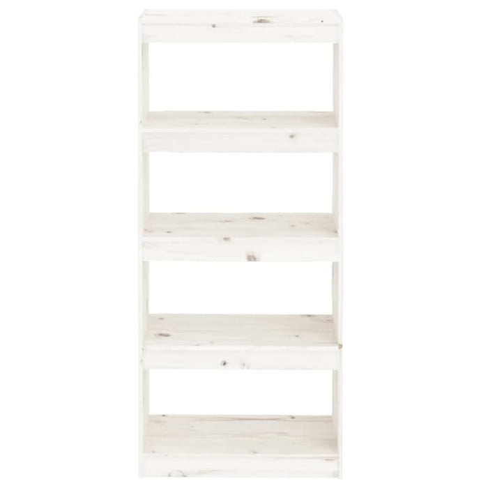 Bibliotecă/Separator cameră alb 60x30x135,5 cm lemn masiv pin - WALTI WALTI