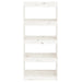 Bibliotecă/Separator cameră alb 60x30x135,5 cm lemn masiv pin - WALTI WALTI